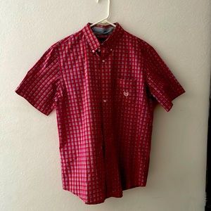 Chaps men’s red plaid shirt. Size L almost new